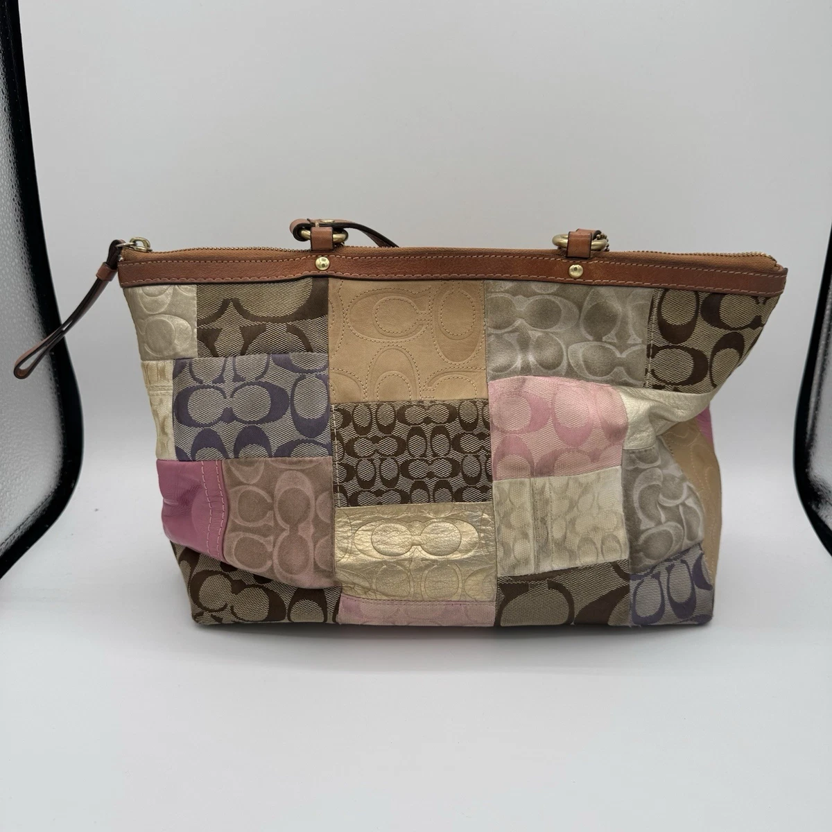Coach Patchwork Suede Exterior Tote Bags & Handbags for Women for