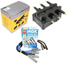 Genuine NGK Ignition Wire Set and Ignition Coil Kit for 07-11 Jeep Wrangler