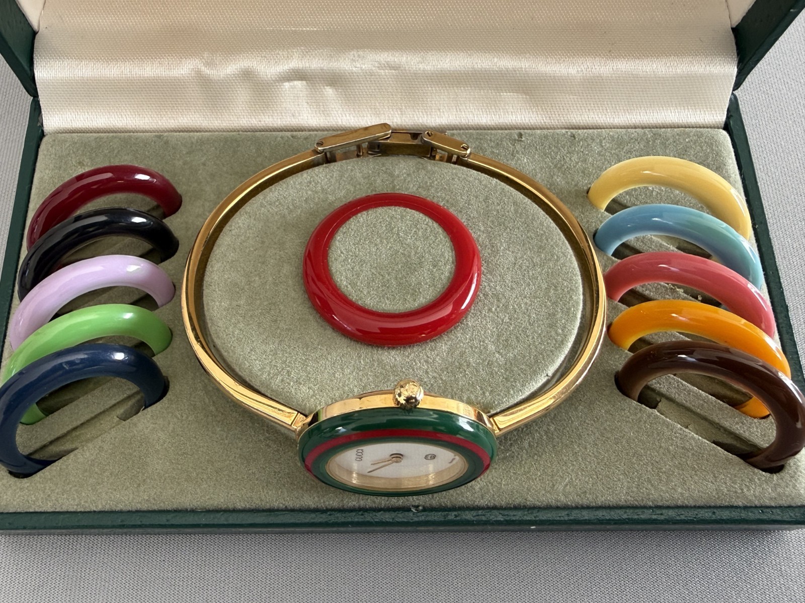 [Excellent+5] GUCCI 1100-L Change Bezel Quartz White Dial Ladies Vintage JAPAN thumbnail 8