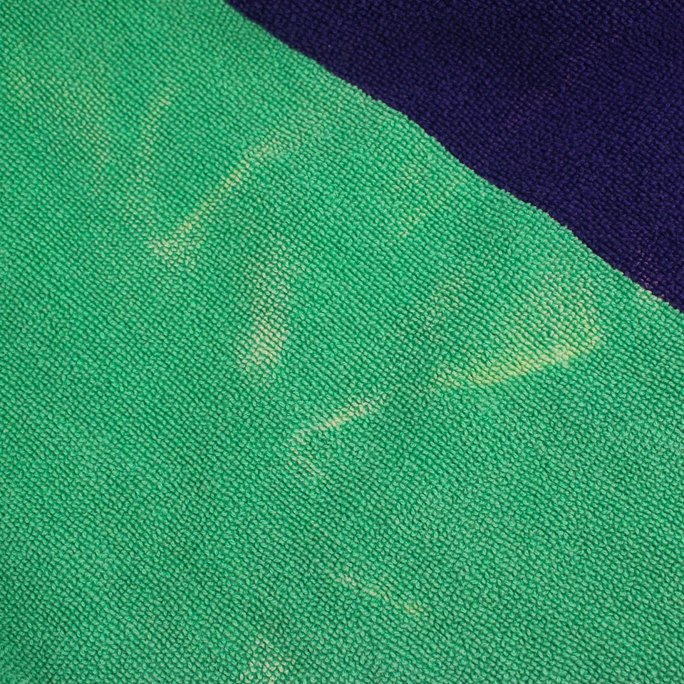 Toalla de playa Lands' End rayas verdes/azules 100 % algodón 34" x 72,5" Foto 3 de 4