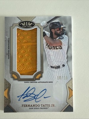 2024 Topps Tier One Fernando Tatis Jr Gripping Relic Auto 10/10 Game Used Patch