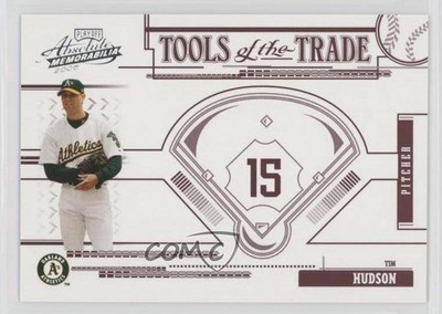 2005 Playoff Absolute Memorabilia Tools of the Trade Red 34/250 Tim Hudson fm0