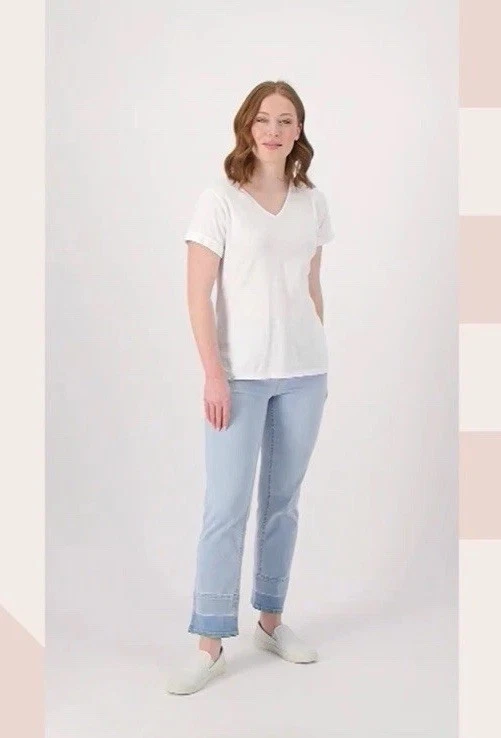 Pantalones al tobillo Isaac Mizrahi Live Indigo True Denim talla 32W azul A572782 Foto 2 de 4