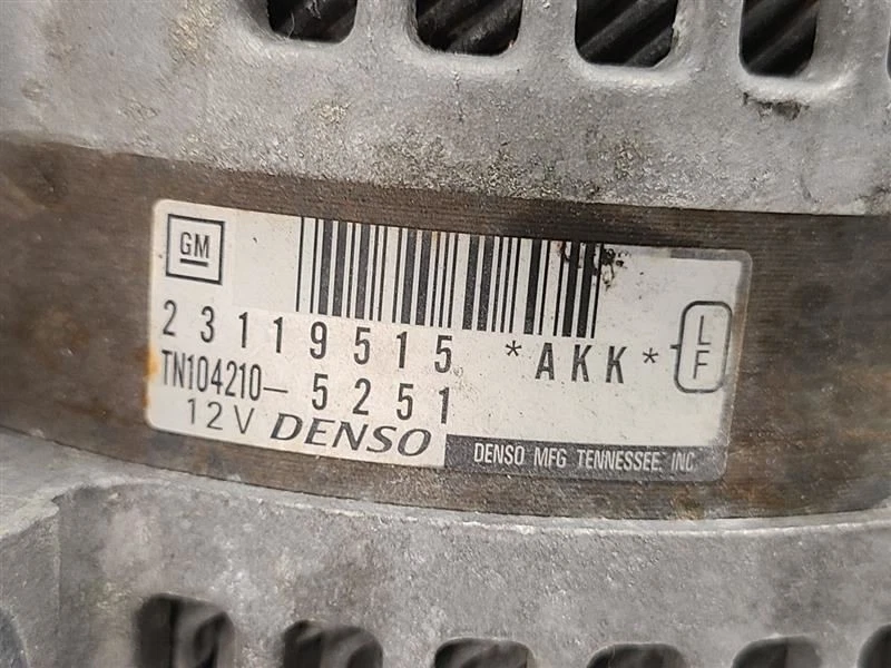 Chevrolet Equinox 2008-2009 13-17 identificación del alternador 3,6 L 23119515 08-09 Foto 3 de 4