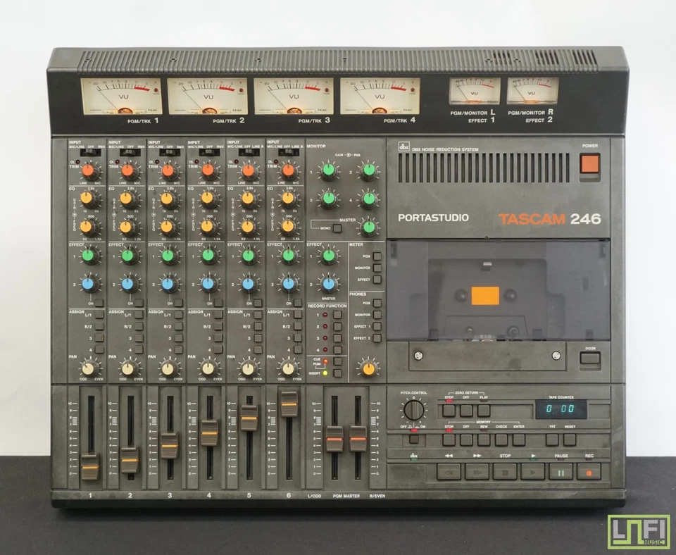 Tascam Portastudio 246 80's 4 Track Multitrack Cassette Tape Recorder - 100V