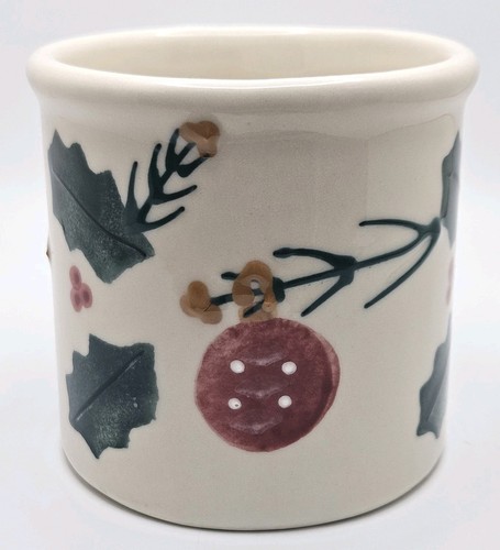 Hartstone USA Pottery Stoneware Mug Holly Berries & Ornaments 14oz Vintage 1982 - Picture 2 of 9