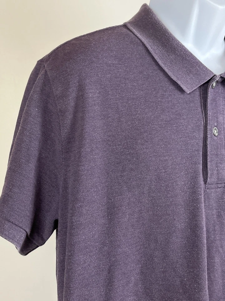 Camisa Polo Eddie Bauer Para Hombre XL Púrpura Minimalista Golf Rendimiento Deportivo Preppy Foto 3 de 4