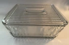 Vintage Anchor Hocking 1932 Design Ribbed 9x9 Refrigerator Baking Dish WITH Lid