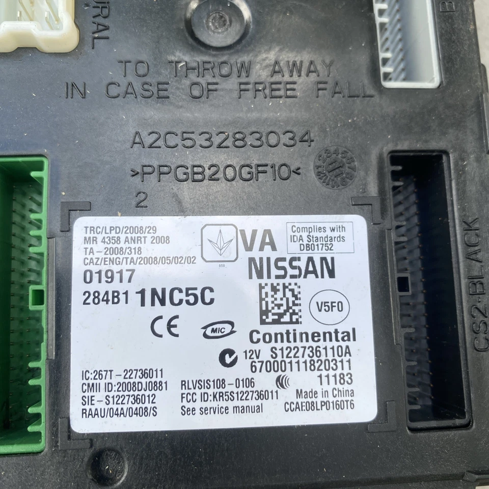 Infiniti FX35 2012 3,5 L motor y carrocería módulo de control informático y llave  Foto 4 de 4