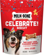Milk-Bone Celebrate Birthday Cake Artificially Flavored Biscuits Dog Treats 8 Oz