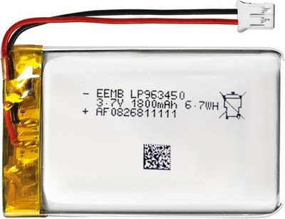 Li-Ion Akku 3,7V 1800mAh Wiederaufladbar mit JST-Anschluss für Geräte