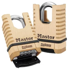 Master Lock 1177 Combination Padlock, Bottom, Brass