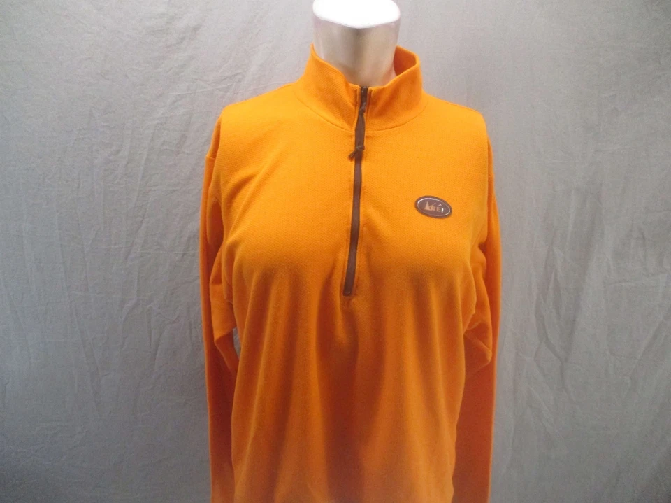 Rei Size S Mens Orange Cycling Back Pocket 1/2 Zip Outdoor Sports Pull Over 630 - Image 2 of 4