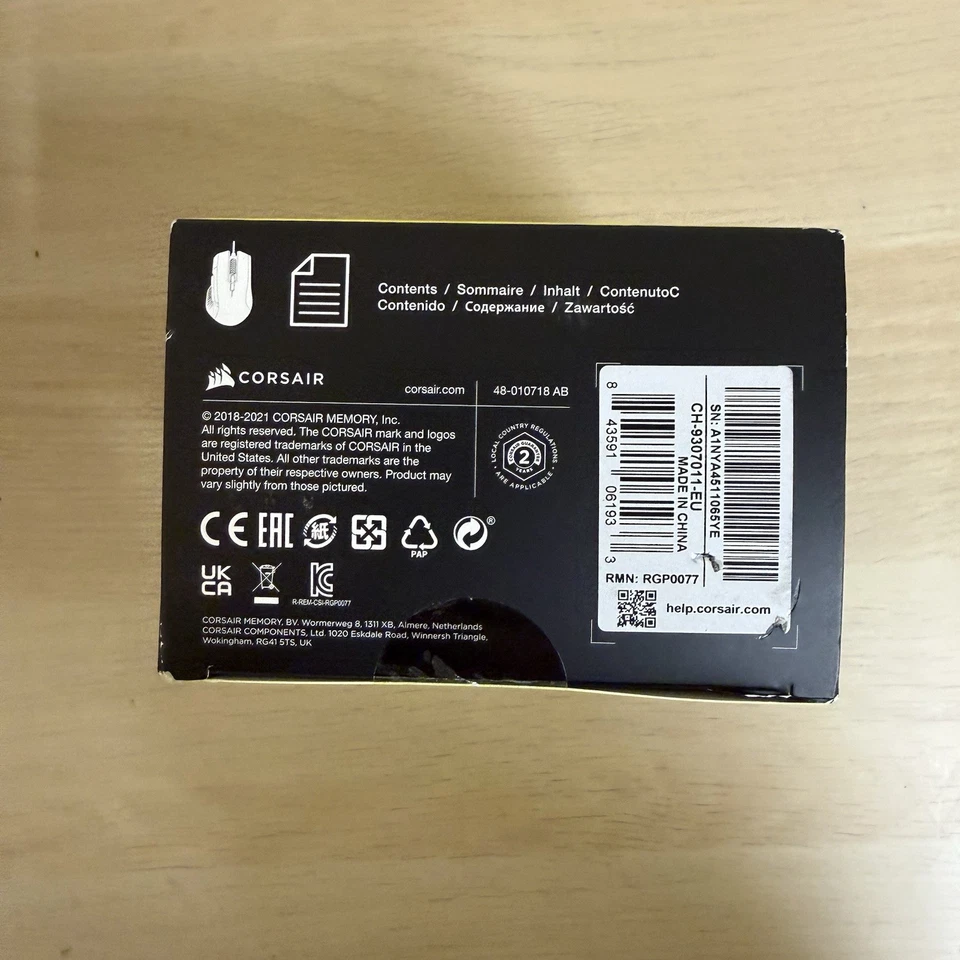 Corsair Ironclaw RGB FPS/MOBA Gaming Mouse - Black - Wired - Image 3 of 4