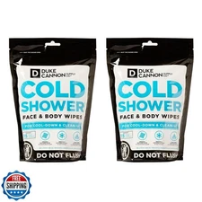 Duke Cannon Cold Shower Cooling Field Towels – Menthol Body Wipes for Men, No