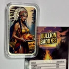 Bullion Baddies Series II Pocahotness Colorized 1 Oz Silver Bar w/COA Capsule