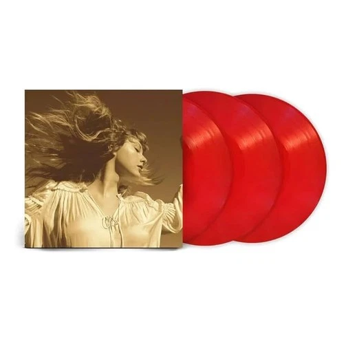 Taylor Swift Fearless Taylors Version Exclusive Limited RED Vinyl Record 3LP