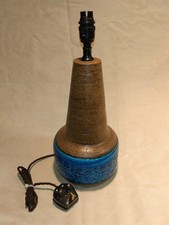 Vintage Aldo Londi - Bitossi 1960s italian Rimini Blu professionally wired lamp