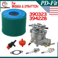 For BRIGGS & STRATTON 390323 394228 7HP 8HP 9HP Engine Carburetor Air Filter Set