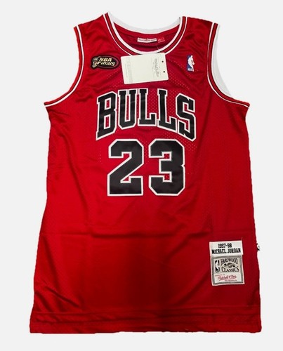 Michael Jordan Chicago Bulls Mitchell & Ness Jersey Red Finals 1997-98 Adult L