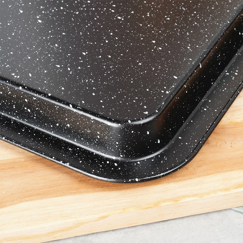 Backblech Ofenblech Kuchenblech Backform mit Granitbeschichtung 38x26,5x1,5 cm - Bild 4 von 4