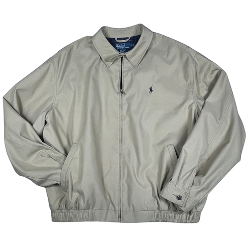 Polo Ralph Lauren Vintage Años 90 Beige Tostado Harrington Dad Chaqueta Bomber Para Hombres XL - Imagen 2 de 14