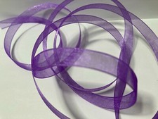 Sheer Organza Ribbon Purple 3/8" x 60' Nicole  Co. Nylon 1 Roll