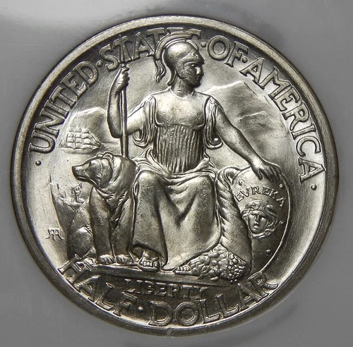 1935-S NGC/CAC MS65 SAN DIEGO HALF DOLLAR SILVER COMMEMORATIVE