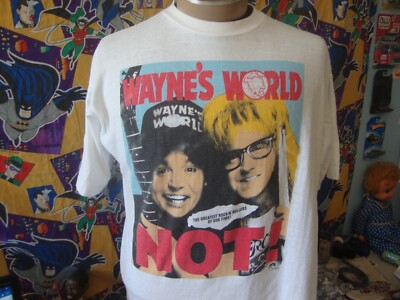 Vintage 90s Wayne's World 1992 Movie Promo SNL Stanley Desantis T