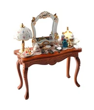 Dollhouse Cosmetic Dressing Table & Accessories Reutter Bedroom Furniture 1:12