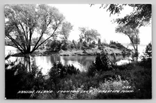 RPPC Hanson Island Fountain Lake Albert Lea Minnesota Real Photo P697