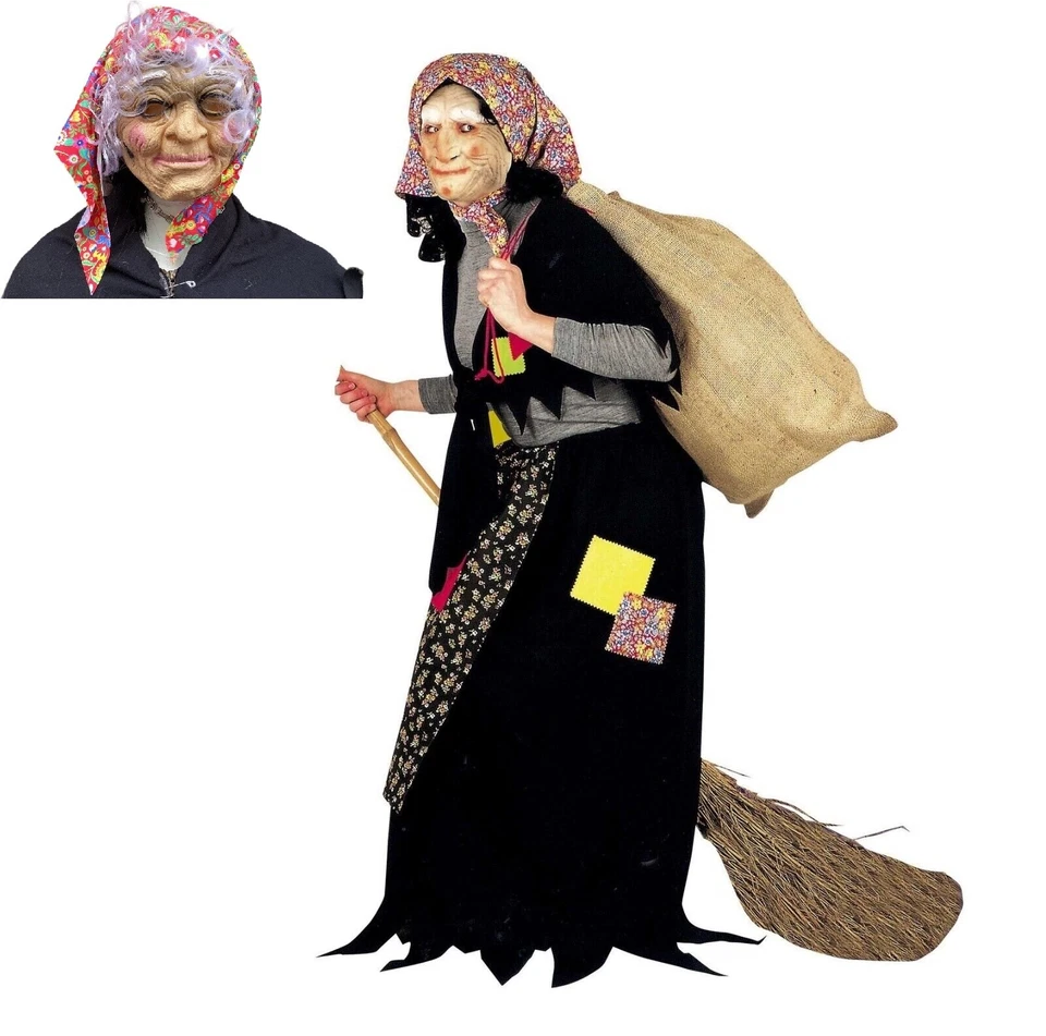 CIAO NATALE CHRISTMAS VESTITO COSTUME BEFANA VECCHIA DRESS MASCHERA MASK EPIFANIA