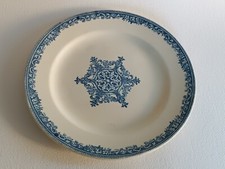 *JULES VIEILLARD BORDEAUX ASSIETTE CERAMIQUE COULEUR IVOIRE ET DECOR BLEU XIXEME