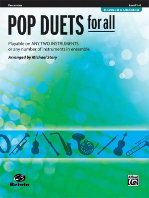 ''Pop Duets for All'' MUSIC BOOK FOR ''PERCUSSION'' BRAND NEW ON SALE-INSTRUMENTAL
