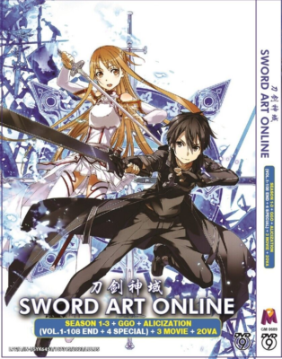 DVD SWORD ART ONLINE SEASON 1-3 +GGO+ALICIZATION 1-108END +