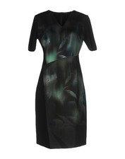 $369 Elie Tahari Women's Sheath Black Green Knee-length Dress