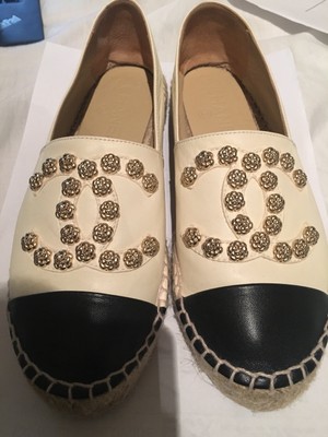 chanel espadrilles cream