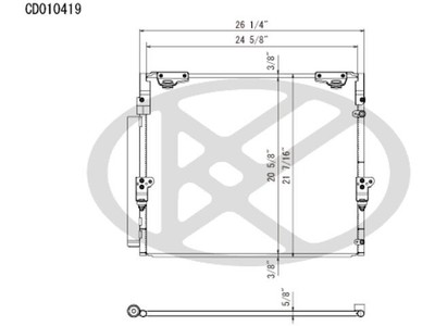 A/C Condenser 47RZDX94 for LX570 2008 2009 2010 2011 2013 2014 2015 2016 2017