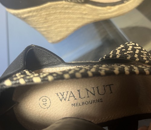 Walnut Melbourne Sz40 ladies wedge heel shoes. Zip up at back - Picture 14 of 17