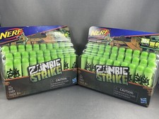 BRAND NEW Lot of Two 2 Nerf Zombie Strike Green Foam 30 Dart Refill Packs