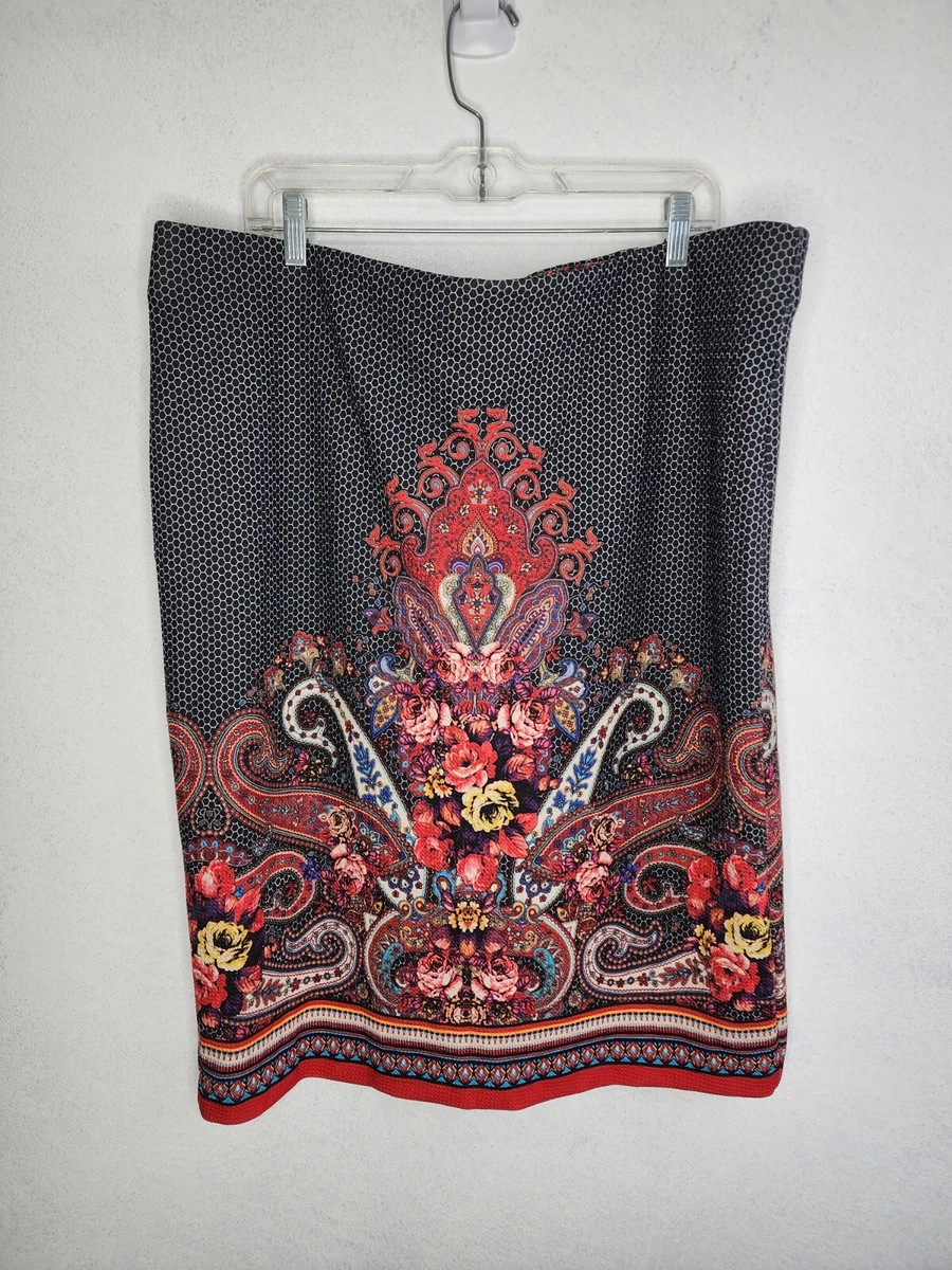 Eci floral midi clearance skirt