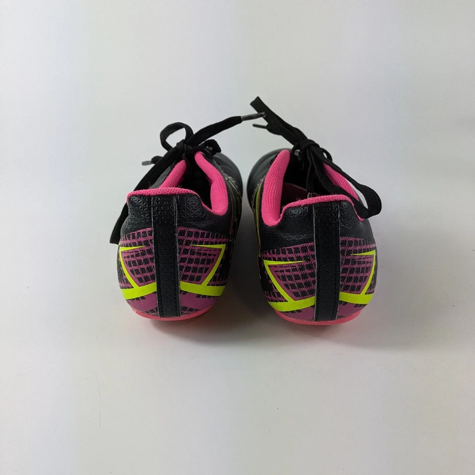 Girls Soccer Cleats Size 3.5 Lotto Forza Elite 3 JR Neon Pink Yellow 80s Bright - Image 3 of 4