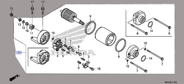 Honda 2012-2017 Nc Starter Motor Montage 31200-MGS-D21 Neu OEM-image