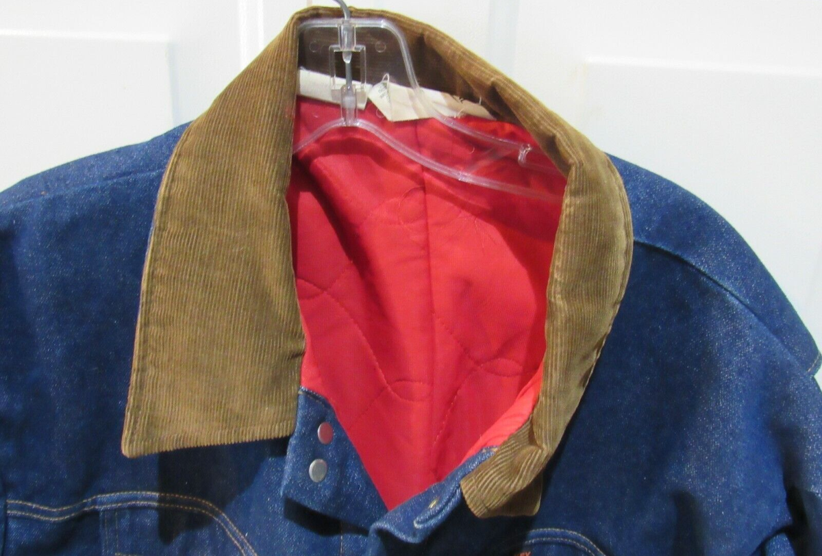Vintage Key Imperial Blanket Lined Blue Denim Chore Jacket Coat
