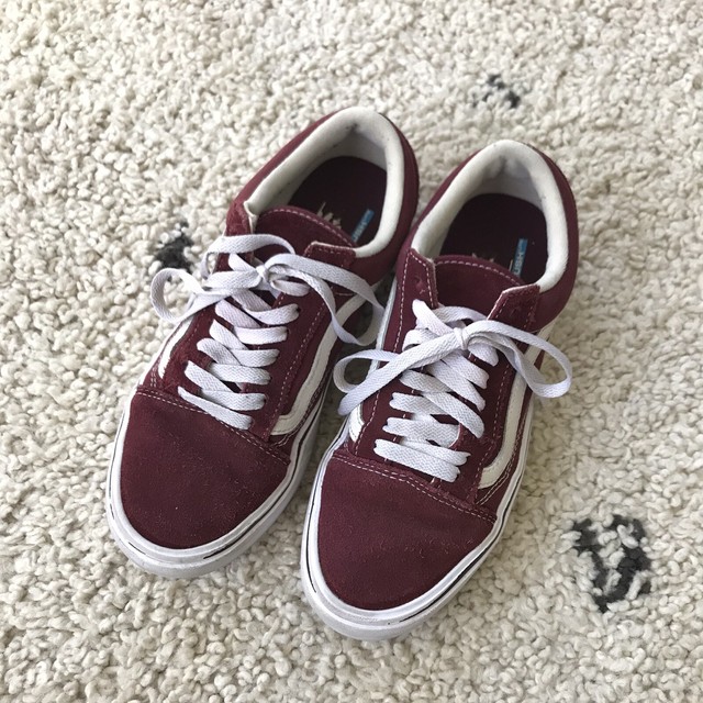 vans old skool platform burgundy