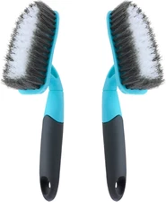 2-Pack Scrub Brush for Cleaning with Long Handle, Medium Firm Brush Bathroom Cle