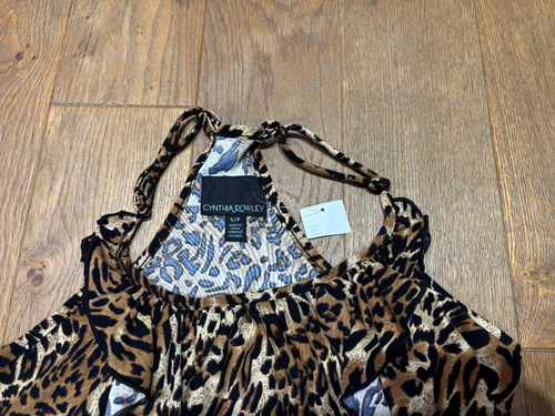 Cynthia Rowley Women's Leopard Print Sleeveless Maxi Dress S - Picture 7 of 8