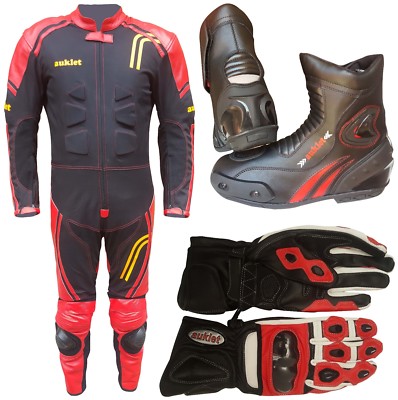 TUTA MOTO DIVISIBILE PELLE E TESSUTO TOURING PROTEZIONI TITANIUM Auklet