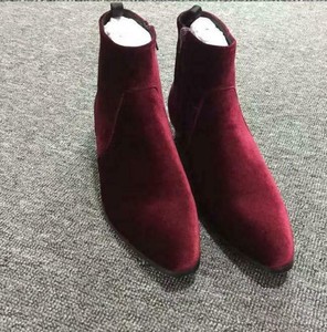 velvet chelsea boots