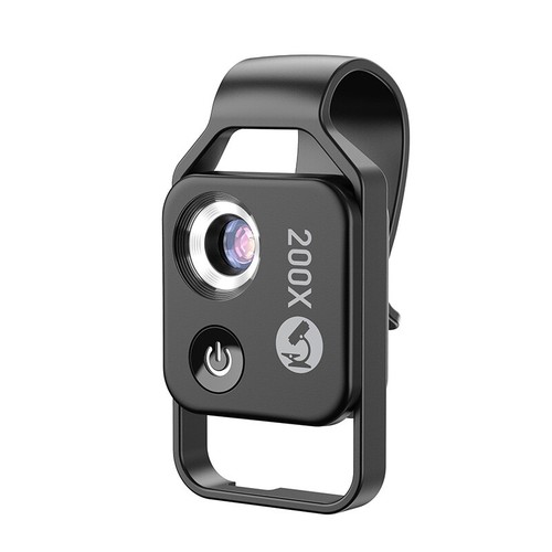 200x Microscopio Mini Lente de Aumento para Teléfono Móvil con LED CPL Negro Blanco - Imagen 13 de 36